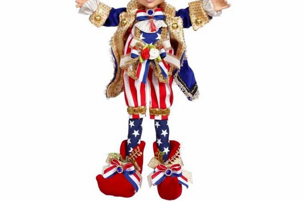 NEW MARK ROBERTS flag bearer elfin small 14.5" in blue